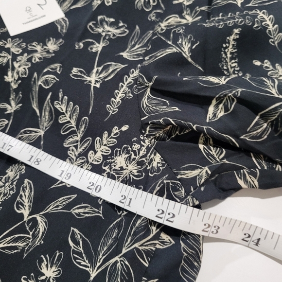 Thakoon Botanical Print Long Sleeve Cotton & Silk Shirtdress in Black NWT - Picture 8 of 10